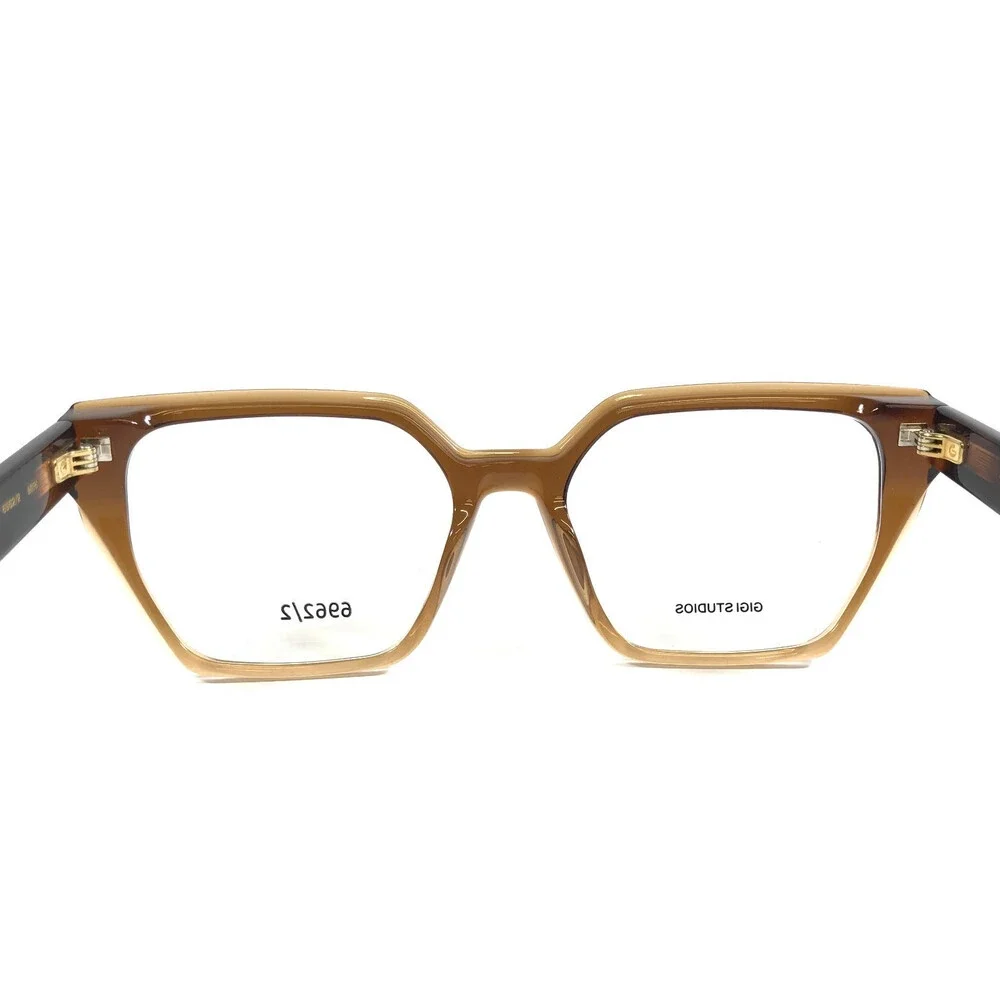 Gigi Studios Eyeglasses Frames MIRI 6962/2 Crystal Brown Butterfly 54-18-140
